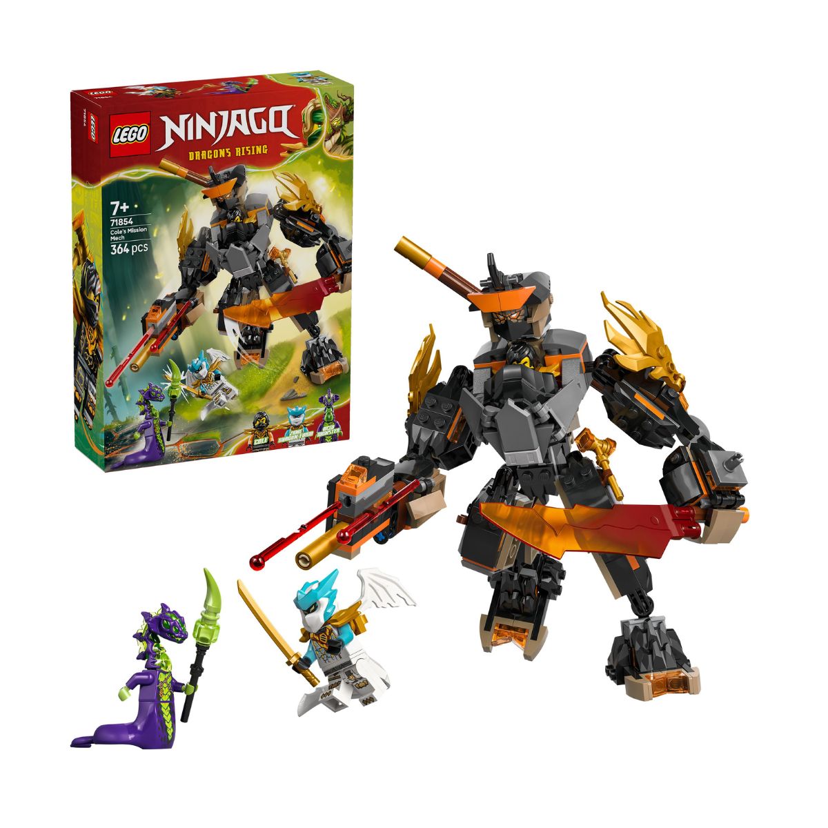 Đồ Chơi Lắp Ráp Chiến Giáp Của Cole & Rồng Của Zane Lego Ninjago 71854
