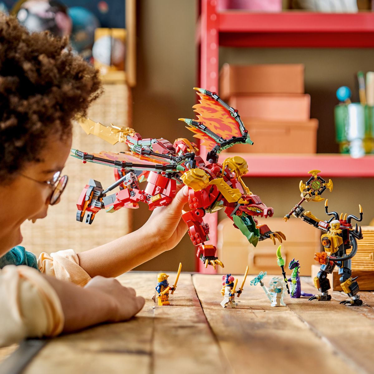 Đồ Chơi Lắp Ráp Chiến Giáp Rồng Biến Hình Của Wyldfyre LEGO NINJAGO 71868 (821 chi tiết)