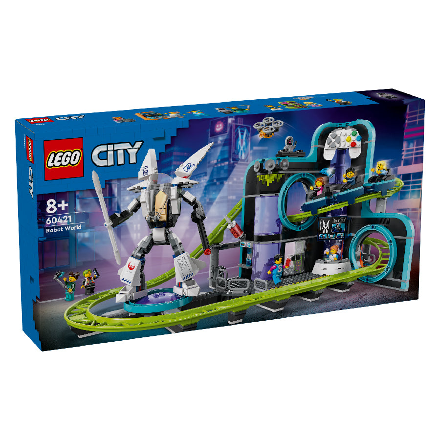 Đồ Chơi Lắp Ráp Công Viên Tàu Lượn Siêu Tốc Robot World Lego City 60421 (986 Chi Tiết)