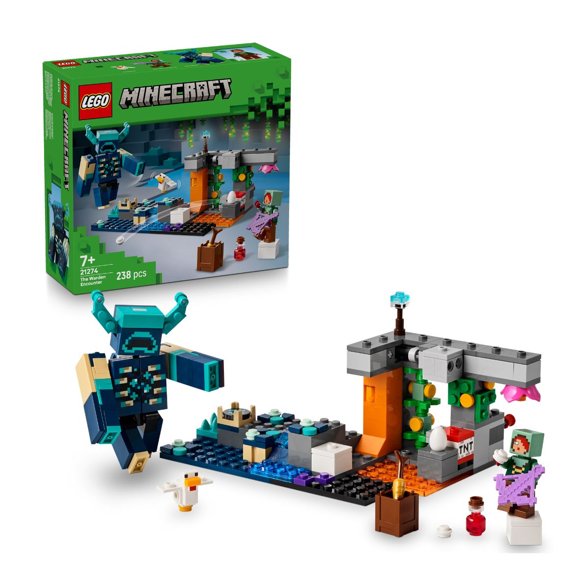 Đồ Chơi Lắp Ráp Cuộc Chạm Trán Warden LEGO MINECRAFT 21274