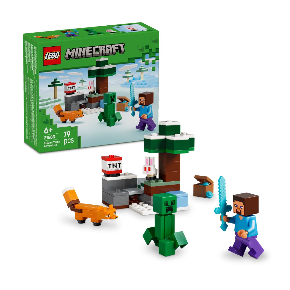 Đồ chơi lắp ráp Cuộc Phiêu Lưu Rừng Taiga Của Steve LEGO MINECRAFT 21583