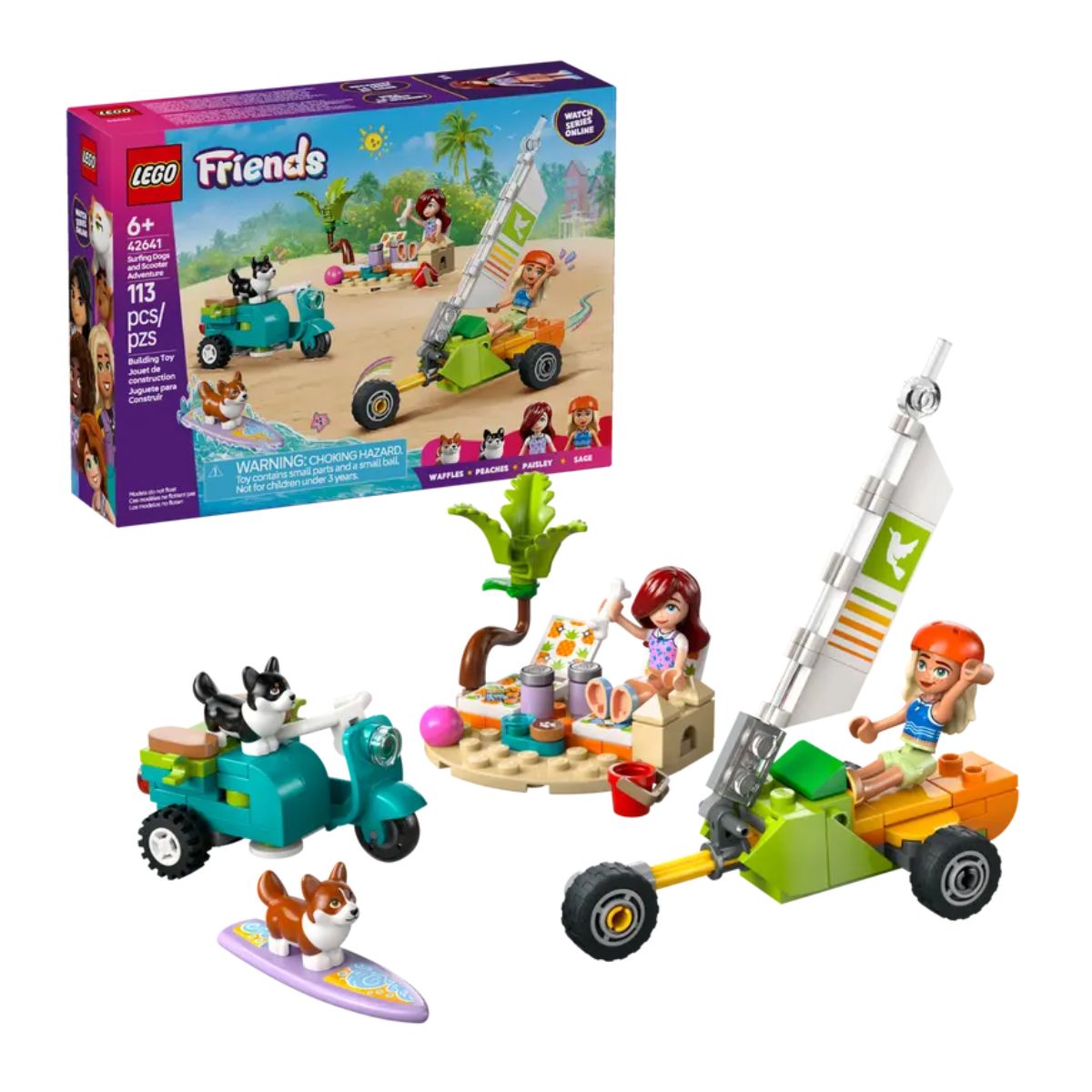 Đồ Chơi Lắp Ráp Cuộc Phiêu Lưu Xe Scooter Và Lướt Sóng Lego Friends 42641 (113 Chi Tiết)