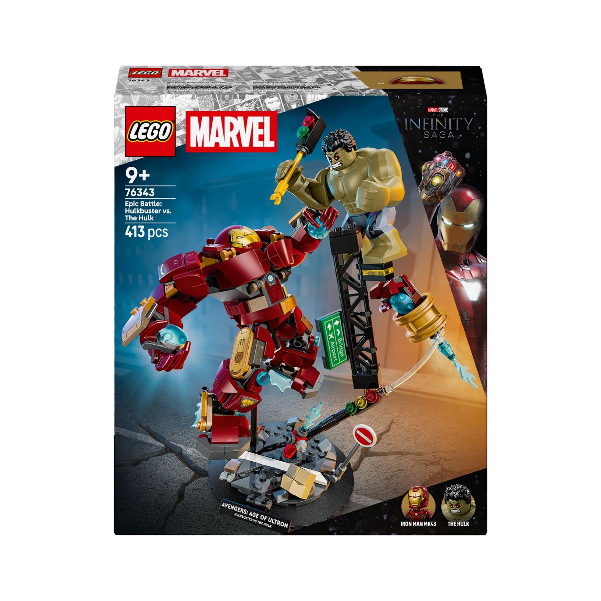 Đồ Chơi Lắp Ráp Đại Chiến Kinh Điển: Hulkbuster Đối Đầu Hulk LEGO SUPERHEROES 76343