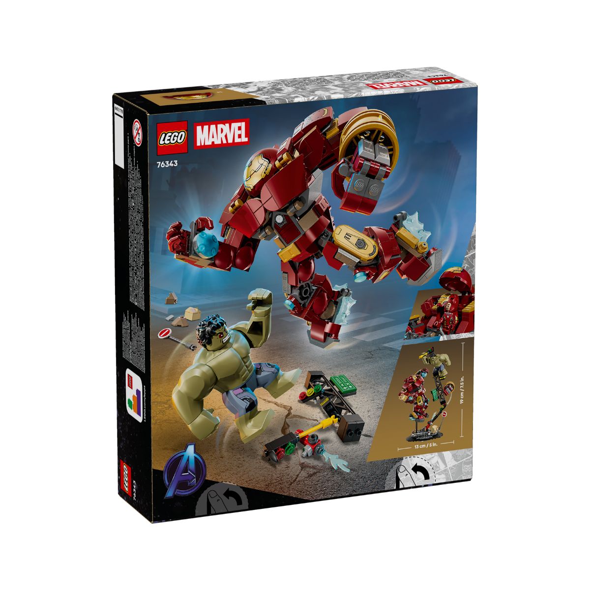 Đồ Chơi Lắp Ráp Đại Chiến Kinh Điển: Hulkbuster Đối Đầu Hulk LEGO SUPERHEROES 76343