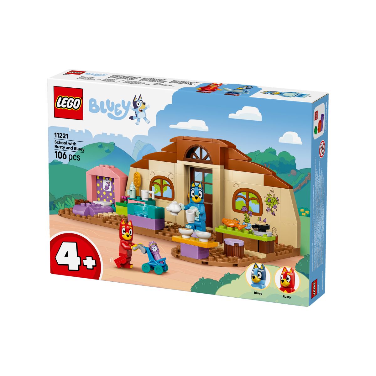 Đồ Chơi Lắp Ráp Đến Trường Cùng Rusty Và Bluey LEGO BLUEY 11221 (106 Chi Tiết)