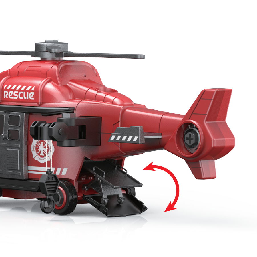 Đồ Chơi Lắp Ráp DIY Trực Thăng Cứu Hộ Có Đèn Và Âm Thanh VECTO VT9090C