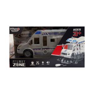 Đồ Chơi Lắp Ráp DIY Xe Van Cảnh Sát Có Đèn Và Âm Thanh VECTO VT8088D