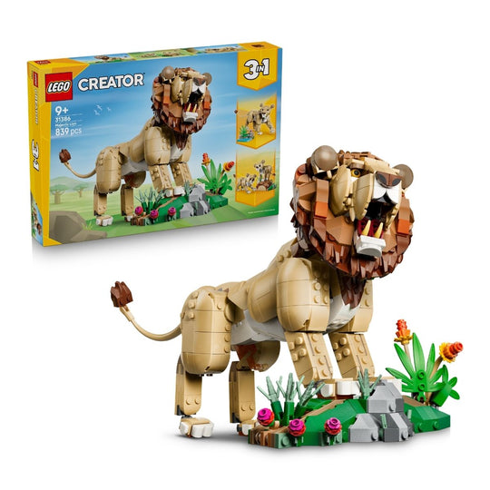 Đồ Chơi Lắp Ráp Động Vật Hoang Dã: Sư Tử Oai Phong LEGO CREATOR 31386 (839 chi tiết)