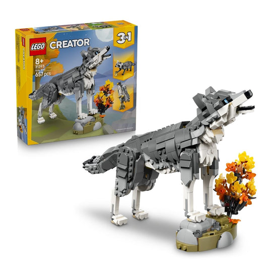 Đồ Chơi Lắp Ráp Động Vật Rừng Xanh: Sói Xám LEGO CREATOR 31393 (657 chi tiết)
