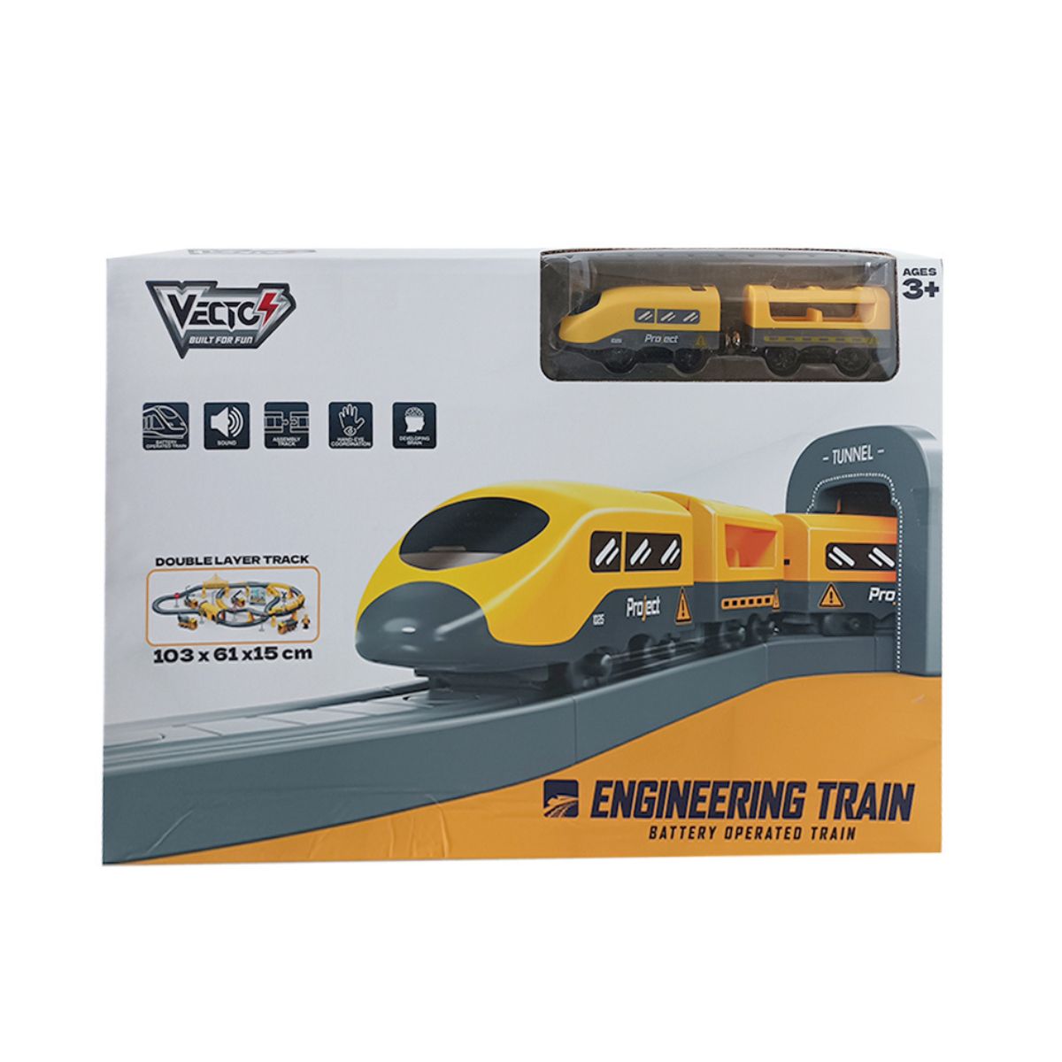 Đồ Chơi Lắp Ráp Đường Ray Và Tàu Điện Chạy Pin: Công Trình VECTO VT6881AB