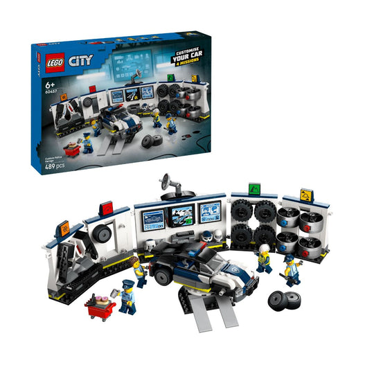 LEGO City 60457 Police Car Garage Building Kit (489 pieces)