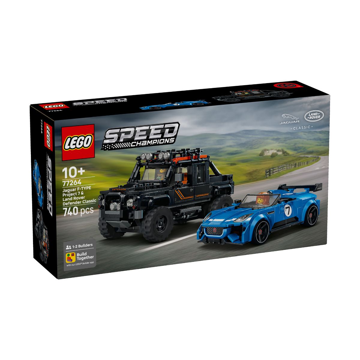 Đồ Chơi Lắp Ráp Jaguar Project 7 & Land Rover Defender LEGO SPEED CHAMPIONS 77264 (740 Chi Tiết)