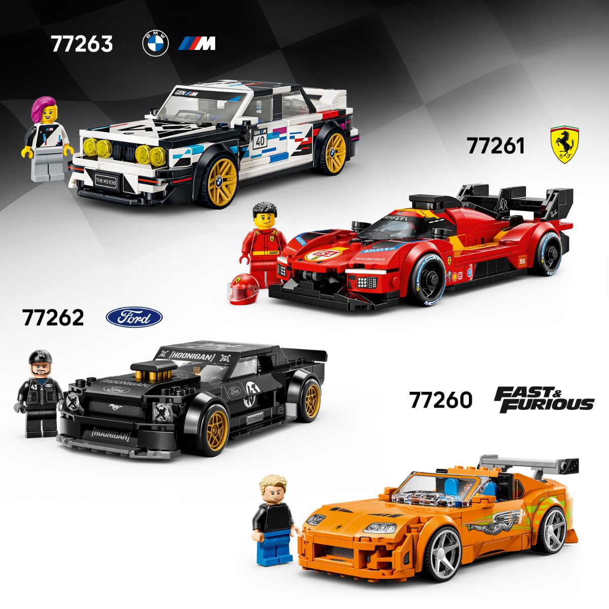 Đồ Chơi Lắp Ráp Jaguar Project 7 & Land Rover Defender LEGO SPEED CHAMPIONS 77264 (740 Chi Tiết)