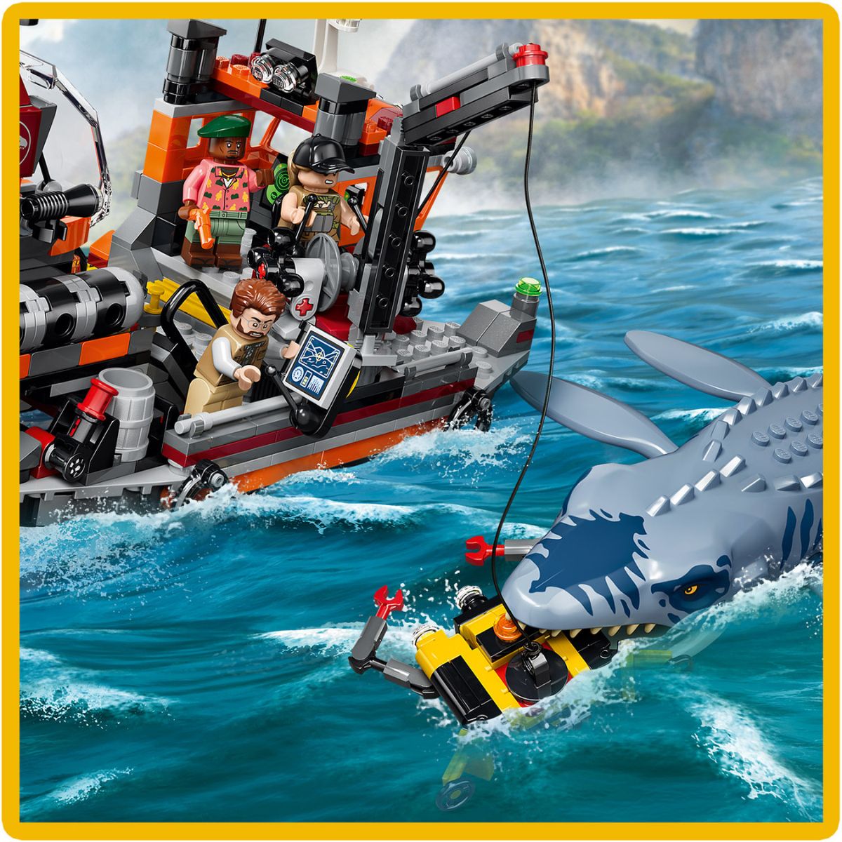 Đồ Chơi Lắp Ráp Khủng Long Mosasaurus Tấn Công Thuyền LEGO JURASSIC 77983 (703 Chi Tiết)