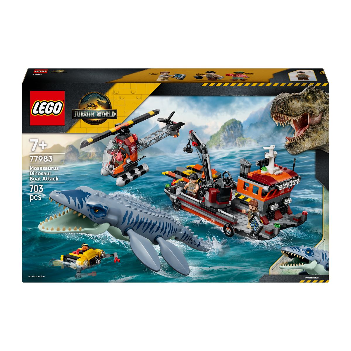 Đồ Chơi Lắp Ráp Khủng Long Mosasaurus Tấn Công Thuyền LEGO JURASSIC 77983 (703 Chi Tiết)