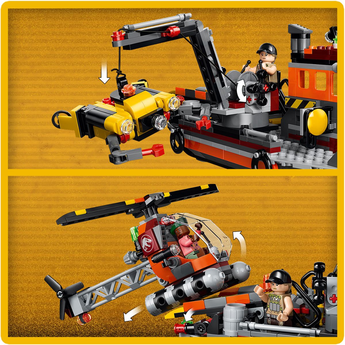 Đồ Chơi Lắp Ráp Khủng Long Mosasaurus Tấn Công Thuyền LEGO JURASSIC 77983 (703 Chi Tiết)