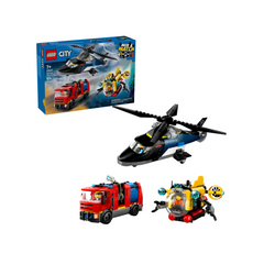 Đồ Chơi Lắp Ráp Máy Bay Trực Thăng, Xe Cứu Hỏa LEGO CITY 60462 (874 chi tiết)