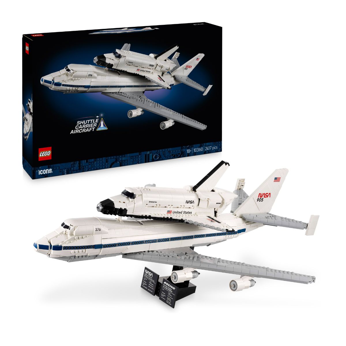 Đồ Chơi Lắp Ráp Máy Bay Vận Chuyển Tàu Con Thoi LEGO ICONS 10360