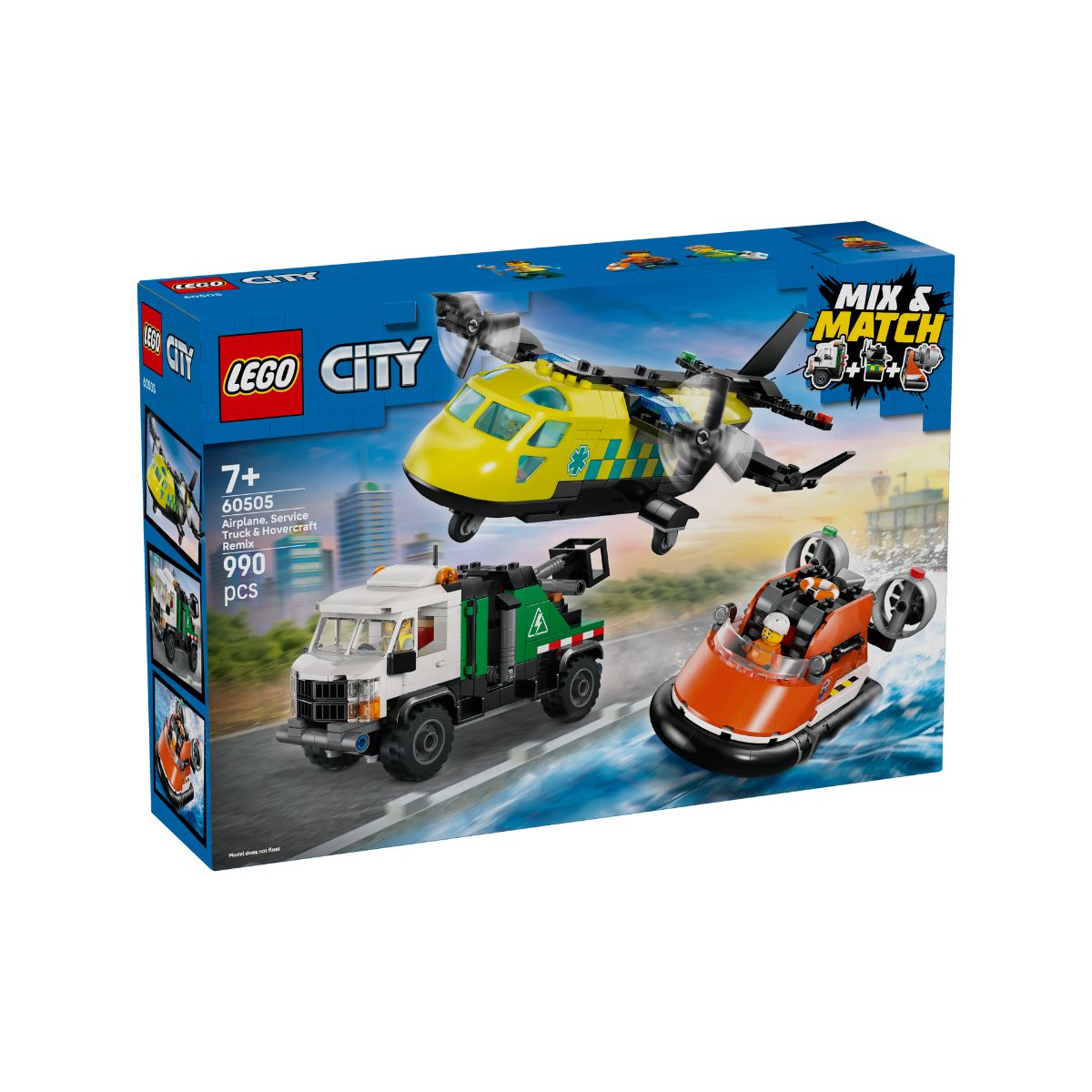 Đồ Chơi Lắp Ráp Máy Bay Xe Tải Dịch Vụ Và Tàu Đệm Khí LEGO CITY 60505