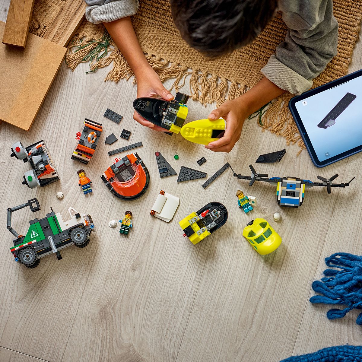 Đồ Chơi Lắp Ráp Máy Bay Xe Tải Dịch Vụ Và Tàu Đệm Khí LEGO CITY 60505