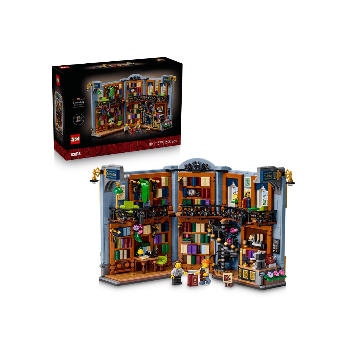Đồ Chơi Lắp Ráp Mô Hình Chặn Sách (Book Nook) - Nhà Sách LEGO ICONS 11379 (1690 Chi Tiết)