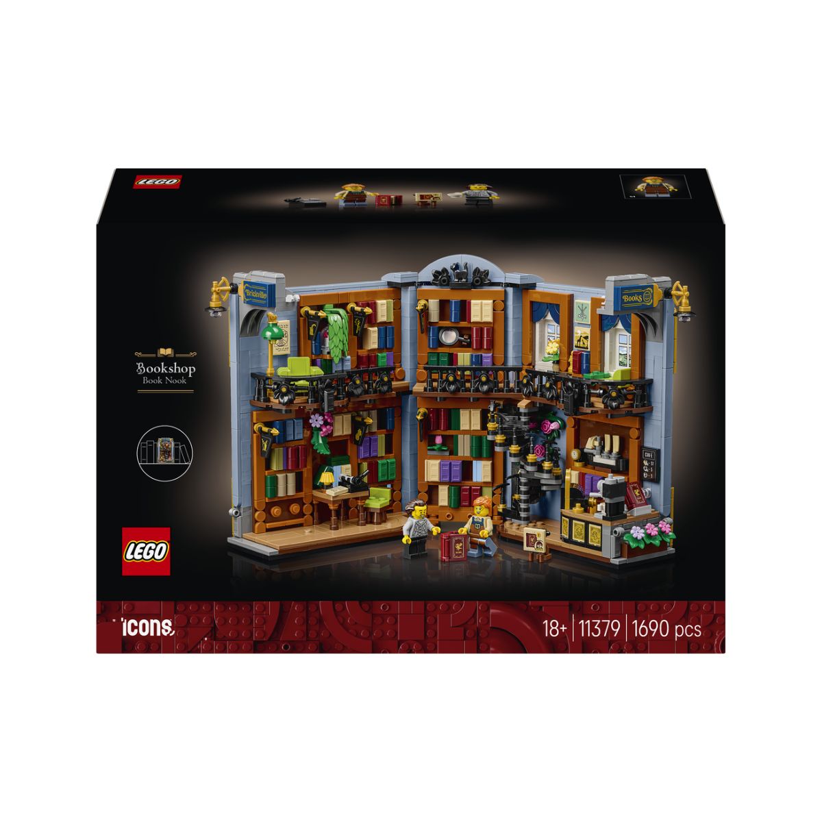 Đồ Chơi Lắp Ráp Mô Hình Chặn Sách (Book Nook) - Nhà Sách LEGO ICONS 11379 (1690 Chi Tiết)