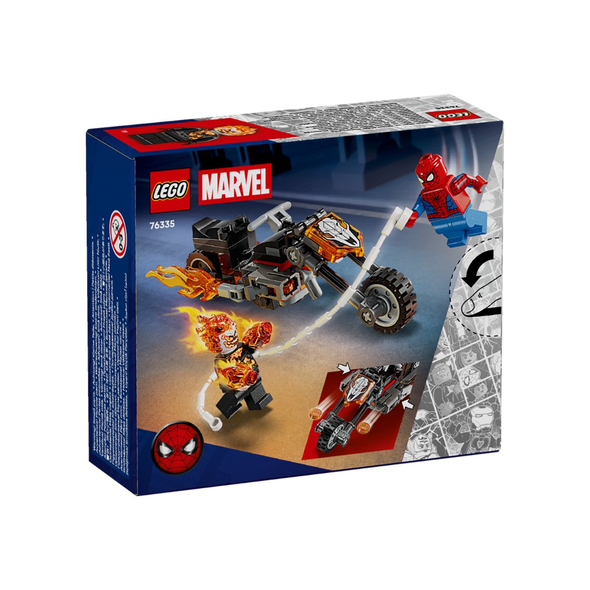 Đồ Chơi Lắp Ráp Mô Tô Ghost Rider Và Spider-Man LEGO SUPERHEROES 76335