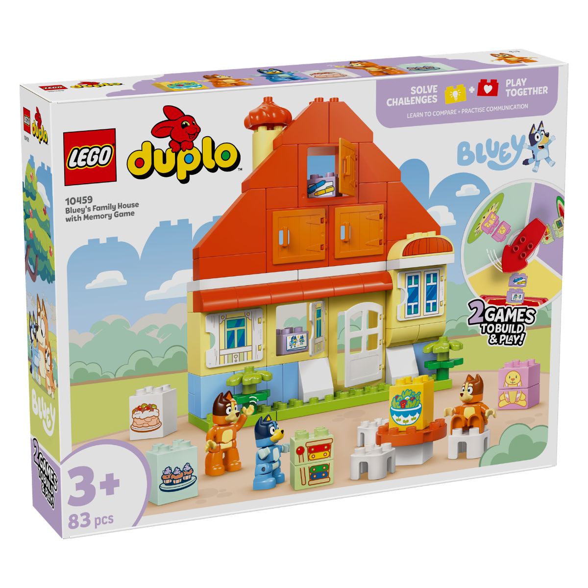 Đồ Chơi Lắp Ráp Ngôi Nhà Của Bluey Và Thử Thách Trí Nhớ LEGO DUPLO 10459 (83 Chi Tiết)