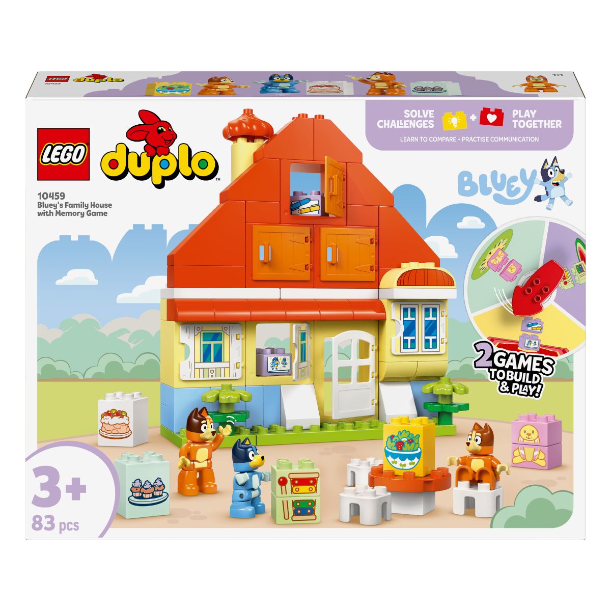 Đồ Chơi Lắp Ráp Ngôi Nhà Của Bluey Và Thử Thách Trí Nhớ LEGO DUPLO 10459 (83 Chi Tiết)