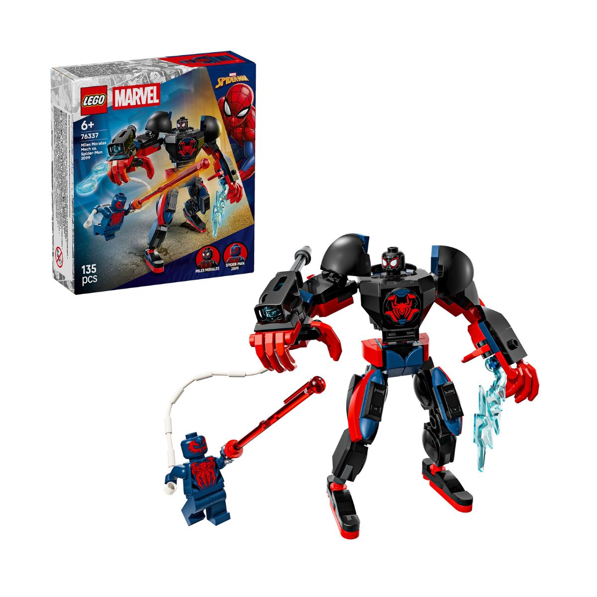 Đồ Chơi Lắp Ráp Người Máy Miles Morales Và Spider-Man 2099 LEGO SUPERHEROES 76337