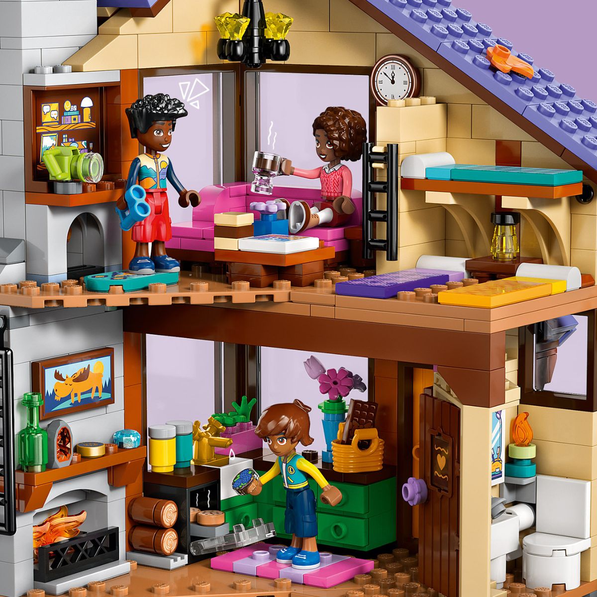 LEGO Friends 42705 Cozy Wooden Cabin in the Autumn Forest Building Set (1229 Pieces)