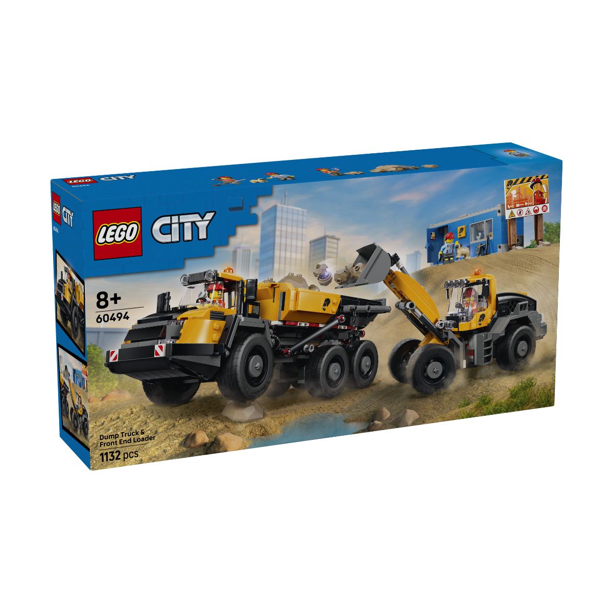 Đồ Chơi Lắp Ráp Phương Tiện Công Trình: Xe Ben Và Xe Xúc Lật LEGO CITY 60494 (1132 chi tiết)