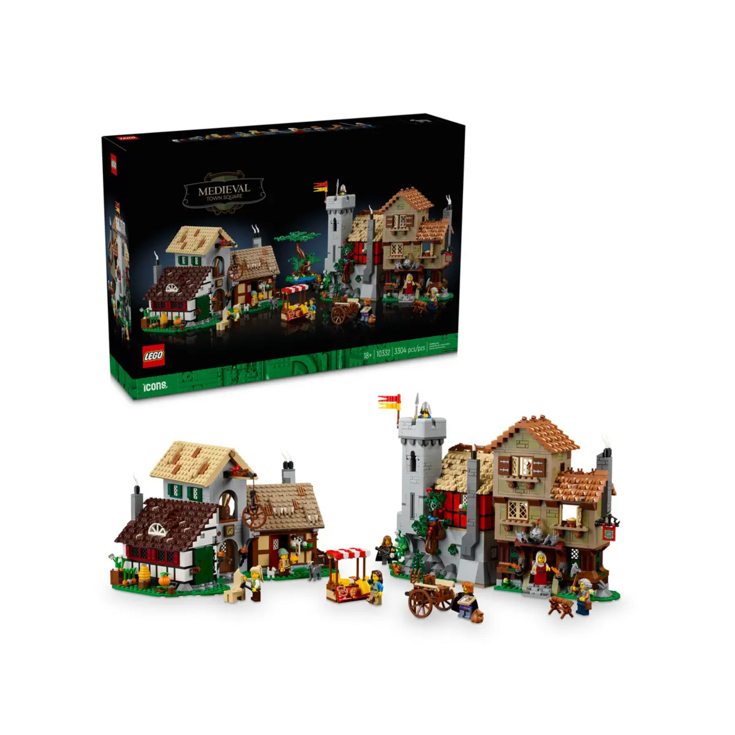 LEGO ADULTS 10332 Medieval Town Square Assembling Toy (3304 parts)