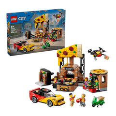 LEGO City 60496 Pizza Stand and Delivery Vehicle Building Set (494 Pieces)