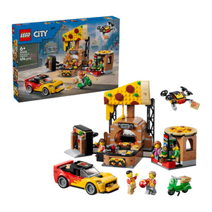 LEGO City 60496 Pizza Stand and Delivery Vehicle Building Set (494 Pieces)