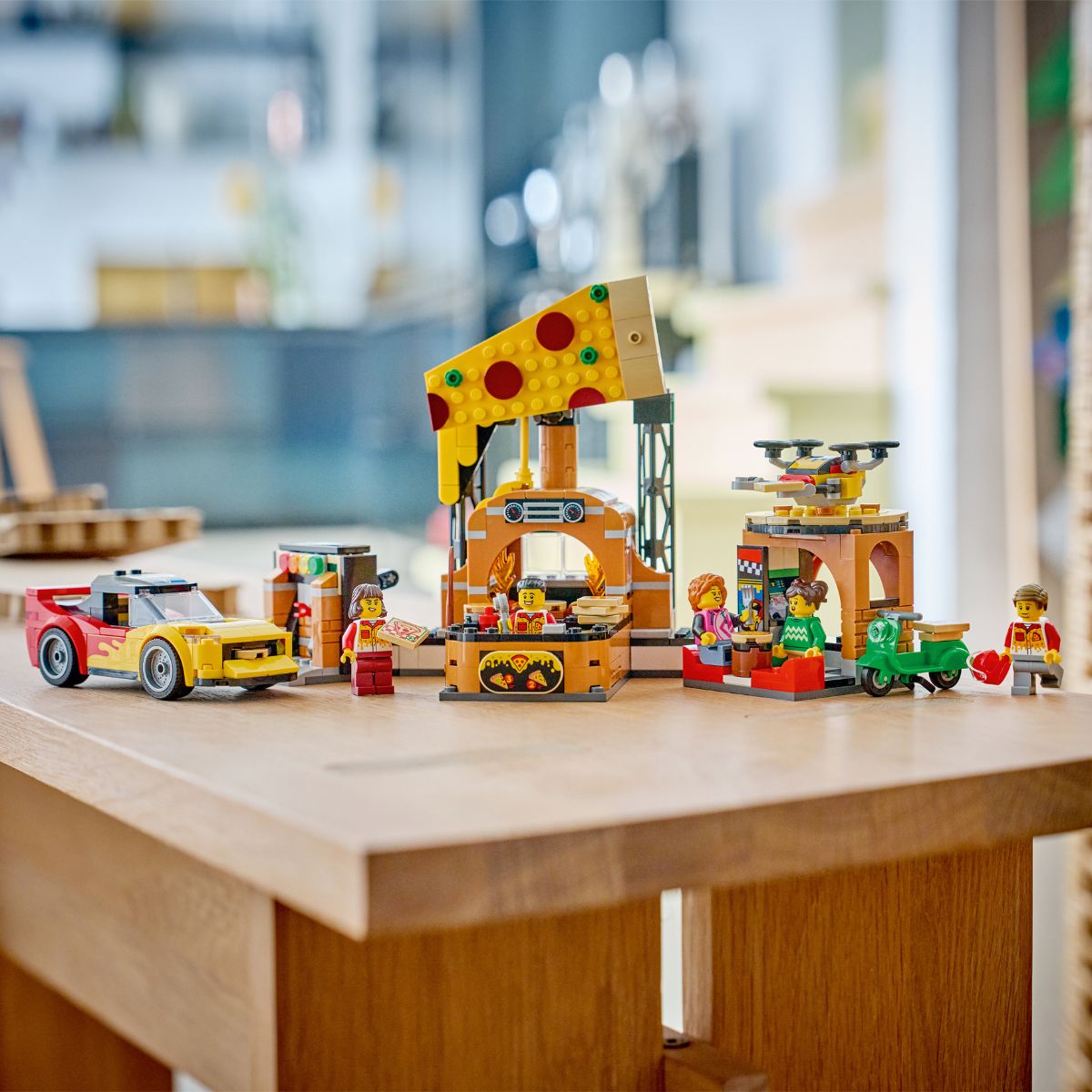 LEGO City 60496 Pizza Stand and Delivery Vehicle Building Set (494 Pieces)