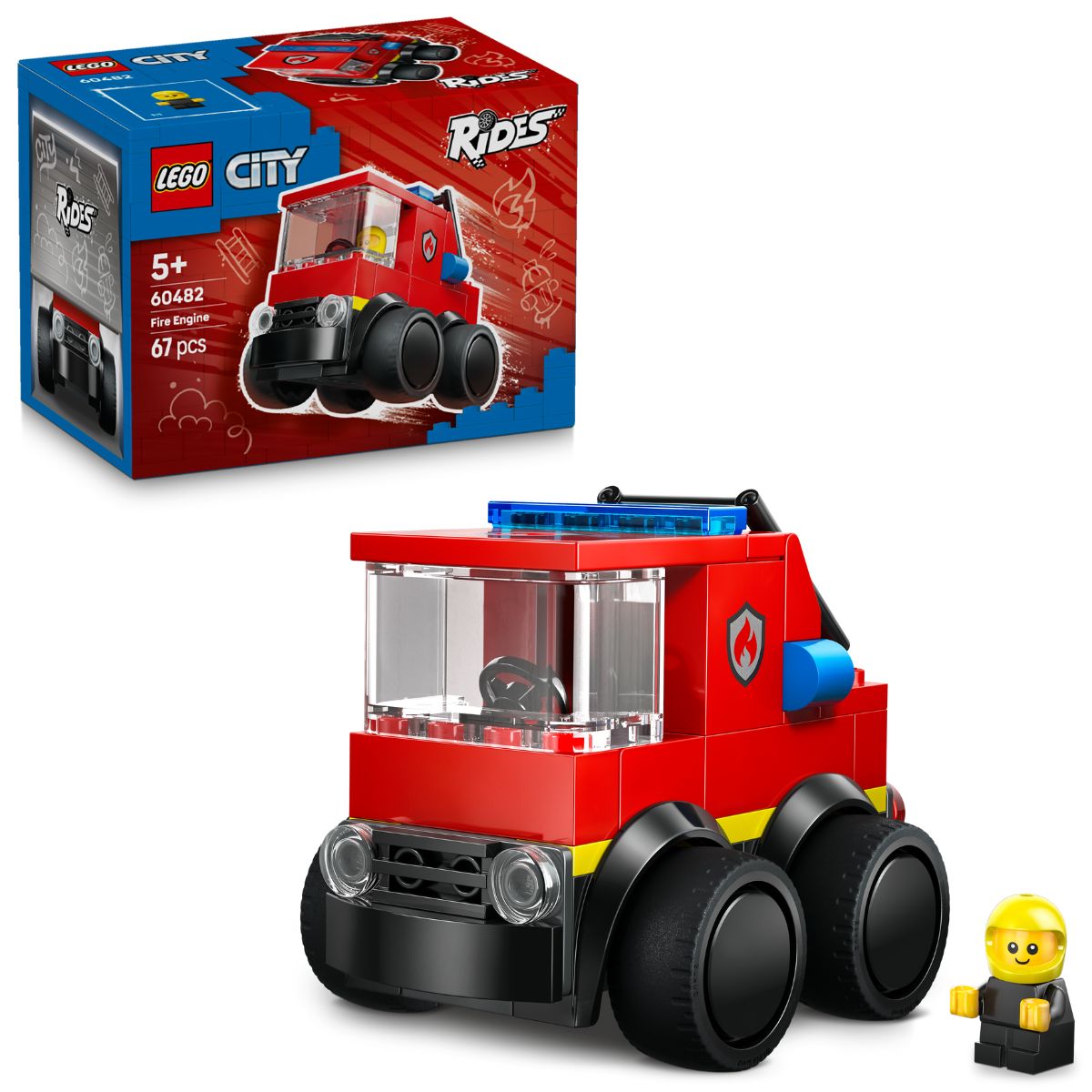 Đồ Chơi Lắp Ráp Rides - Xe Tải Cứu Hỏa LEGO CITY 60482