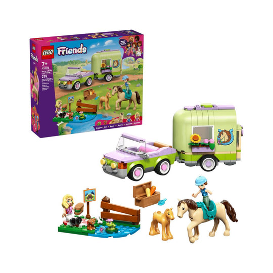 Đồ Chơi Lắp Ráp Rơ-Moóc Chở Ngựa Và Ngựa Con LEGO FRIENDS 42695 (279 Chi Tiết)