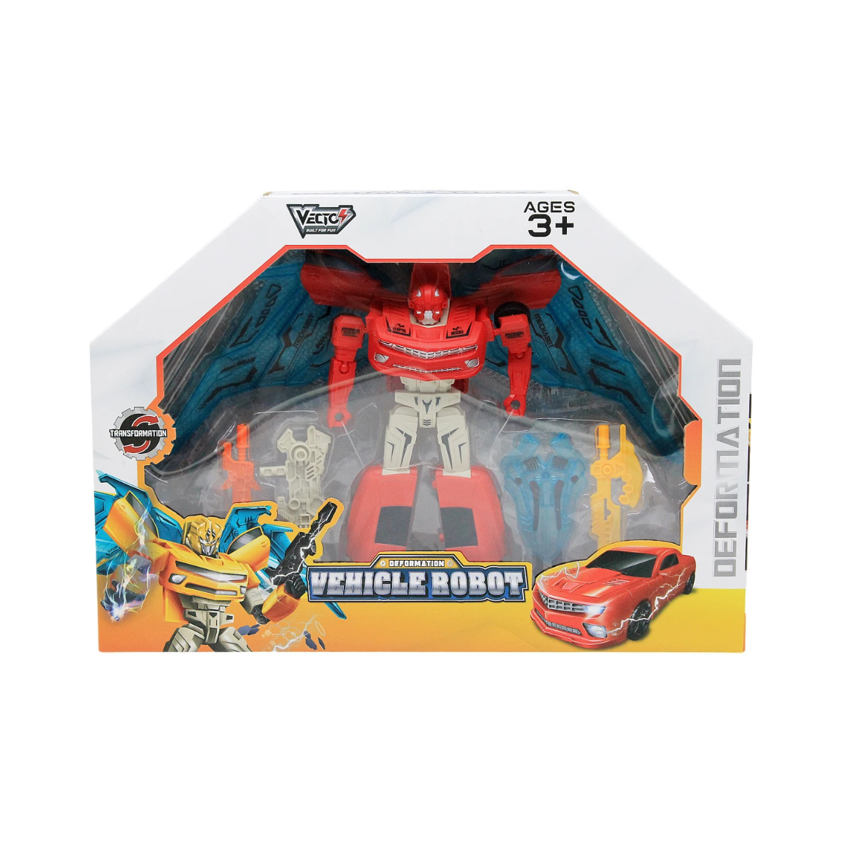 Đồ Chơi Lắp Ráp Robot Biến Hình Thành Siêu Xe (Đỏ) Vecto Vt01590