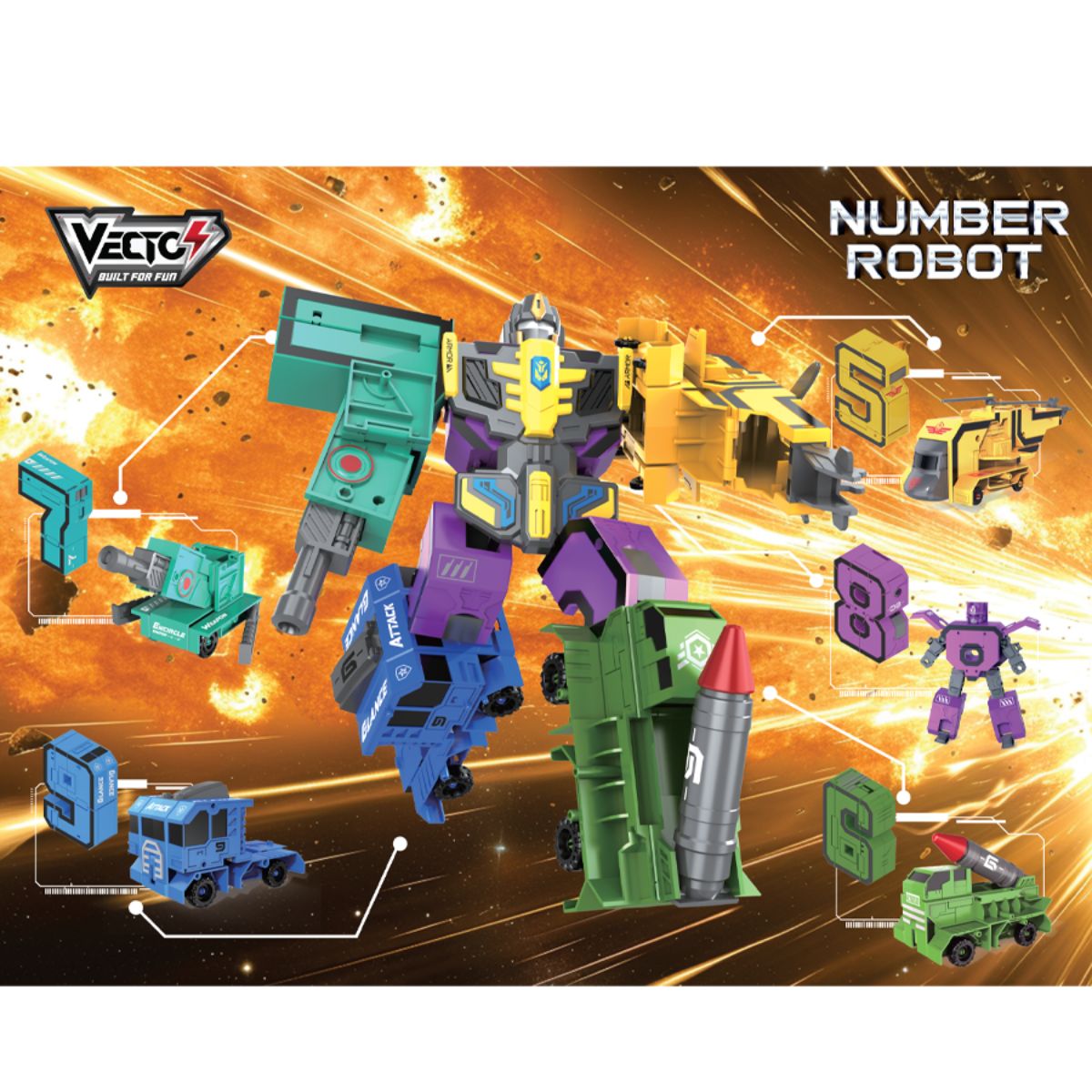 Đồ Chơi Lắp Ráp Robot Số Học Từ 5-9 VECTO VT188-2