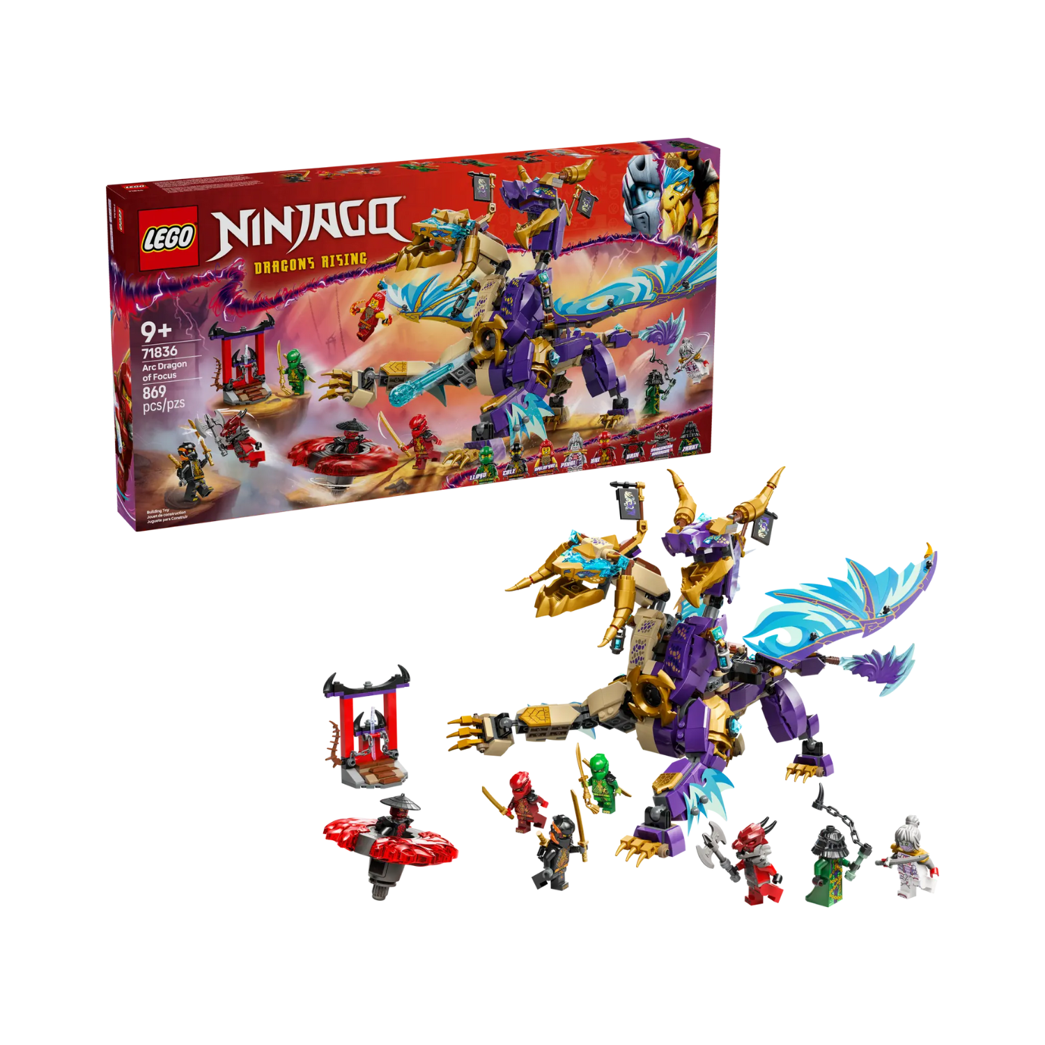 Đồ Chơi Lắp Ráp Rồng Arc LEGO NINJAGO 71836 (869 Chi Tiết)