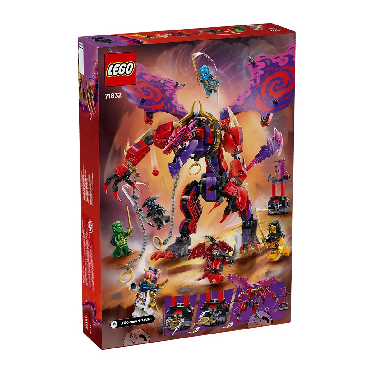 Đồ Chơi Lắp Ráp Rồng Thần Sức Mạnh Thunderfang LEGO NINJAGO 71832 (668 chi tiết)