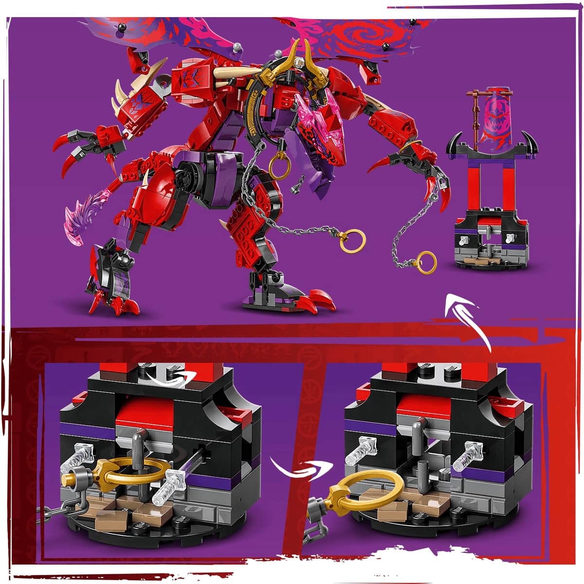 Đồ Chơi Lắp Ráp Rồng Thần Sức Mạnh Thunderfang LEGO NINJAGO 71832 (668 chi tiết)