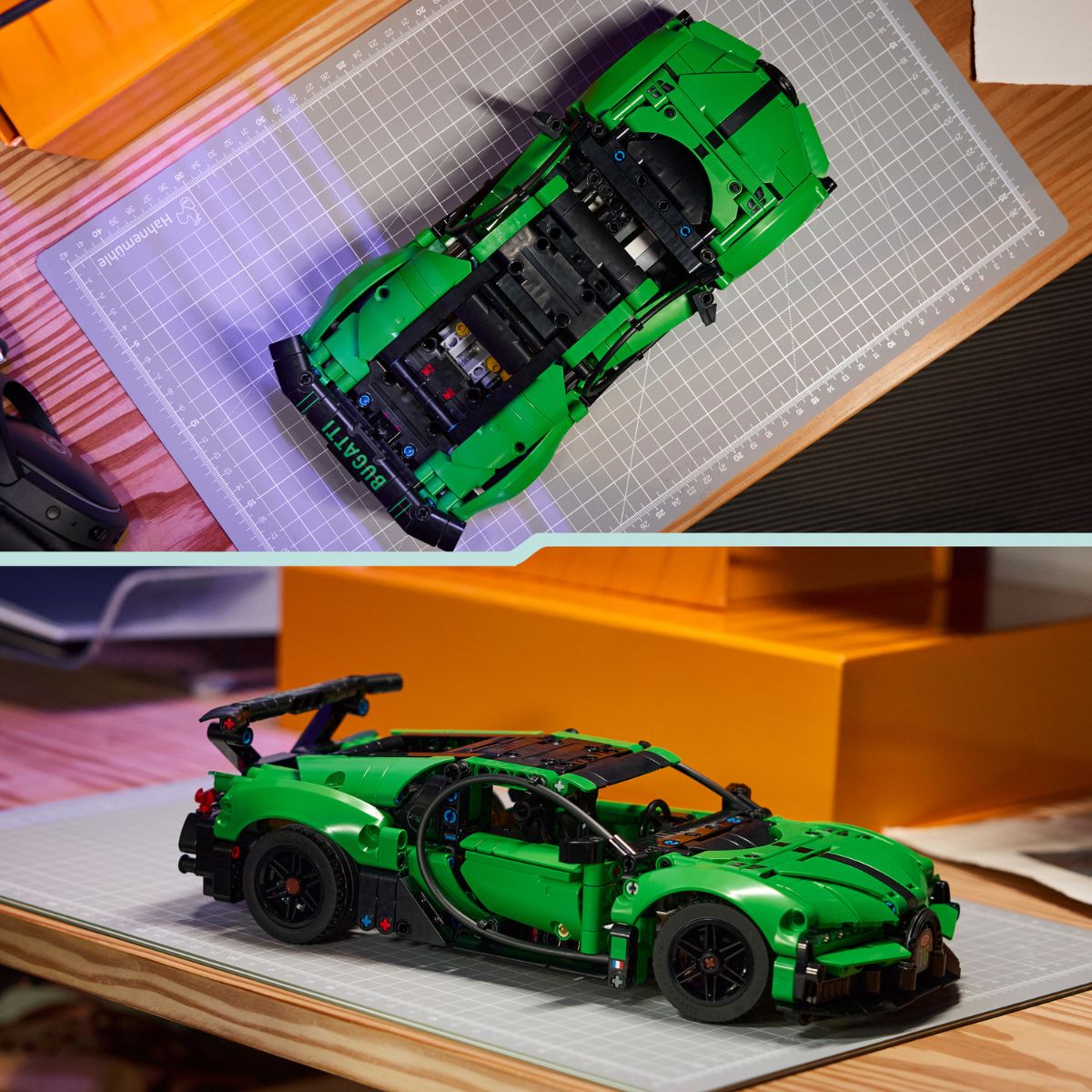 LEGO Technic 42241 Green Bugatti Chiron Pur Sport Supercar Building Set (771 Pieces)