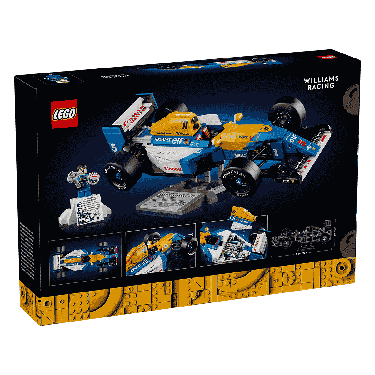 Đồ Chơi Lắp Ráp Siêu Xe Williams Racing Fw14b Và Nigel Mansell LEGO ICONS 10353 (799 chi tiết)