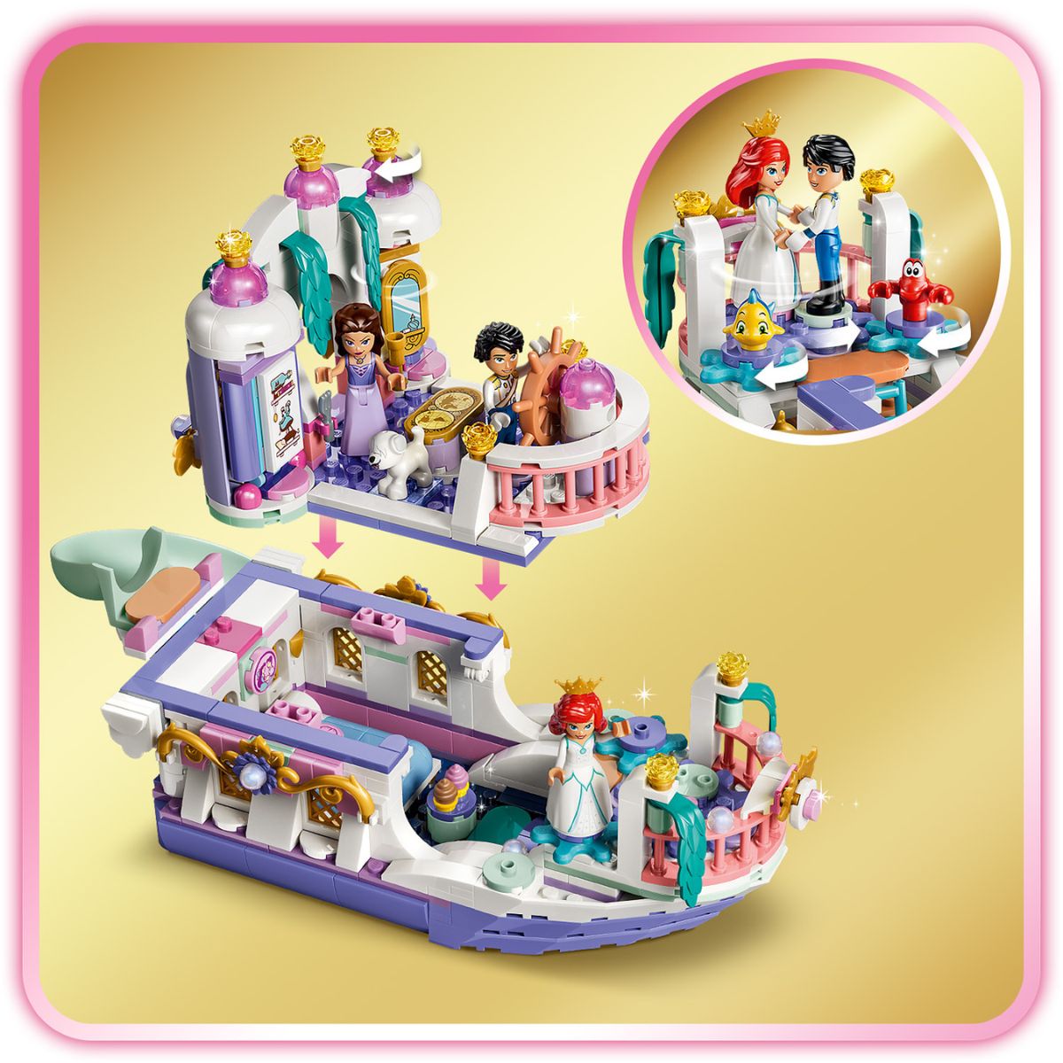 Đồ Chơi Lắp Ráp Thuyền Đám Cưới Hoàng Gia Của Ariel LEGO DISNEY PRINCESS 43299 (519 chi tiết)