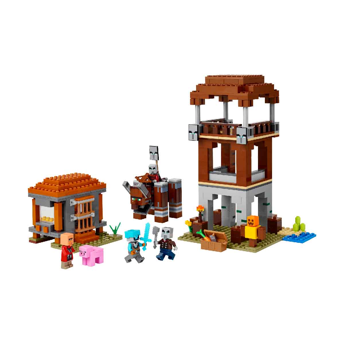 Đồ Chơi Lắp Ráp Trạm Canh Của Kẻ Cướp Và Quái Thú Ravager LEGO MINECRAFT 21278