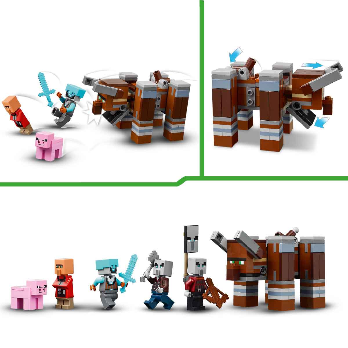Đồ Chơi Lắp Ráp Trạm Canh Của Kẻ Cướp Và Quái Thú Ravager LEGO MINECRAFT 21278