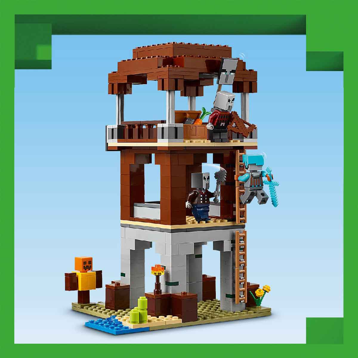 Đồ Chơi Lắp Ráp Trạm Canh Của Kẻ Cướp Và Quái Thú Ravager LEGO MINECRAFT 21278