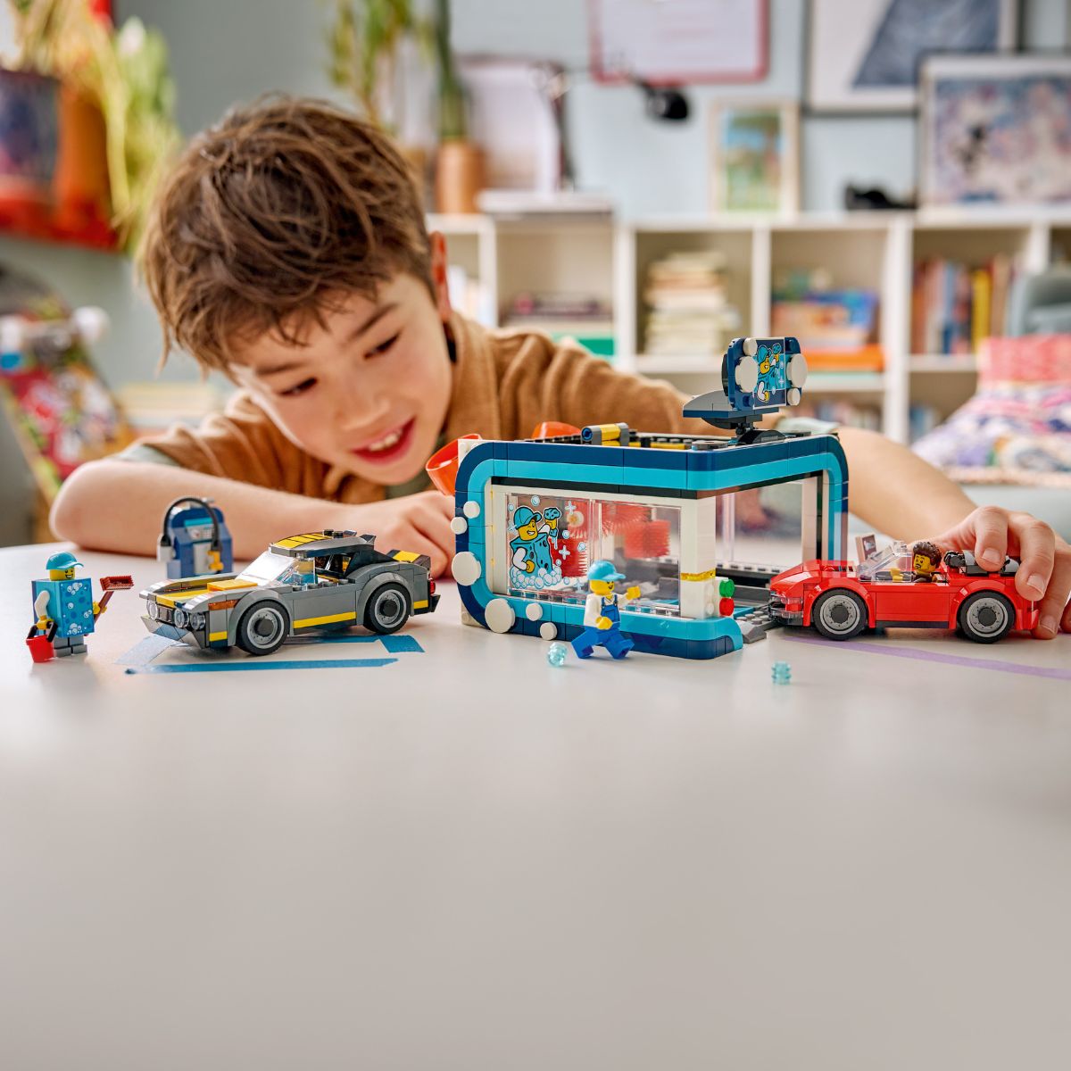 Đồ Chơi Lắp Ráp Trạm Rửa Xe Tự Động LEGO CITY 60497 (583 chi tiết)
